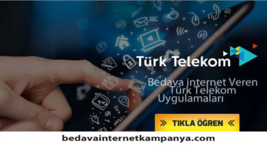 Türk Telekom Bedava İnternet Veren Uygulamalar 2020