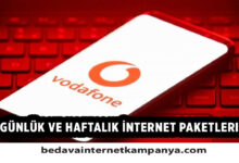 Vodafone Pakete Ek Günlük ve Haftalık İnternet Paketleri